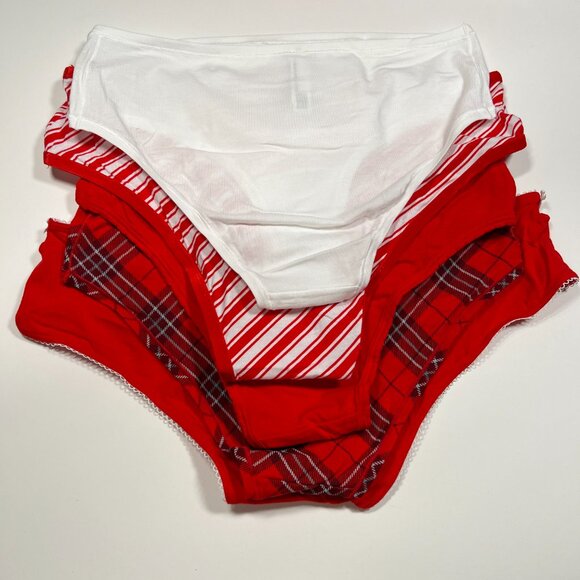 Victoria Secret Pink XL Cheeky Panties Cotton Blend Christmas Holiday Pack of 5 - Picture 8 of 13